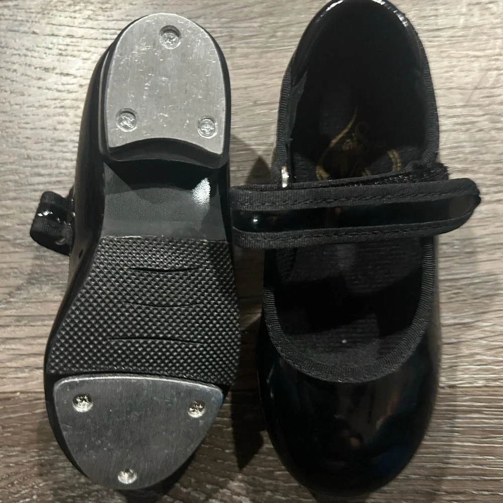 STELLE Kids Tap Dance Shoes Size 2MT toddler black Mary Jane NWOT